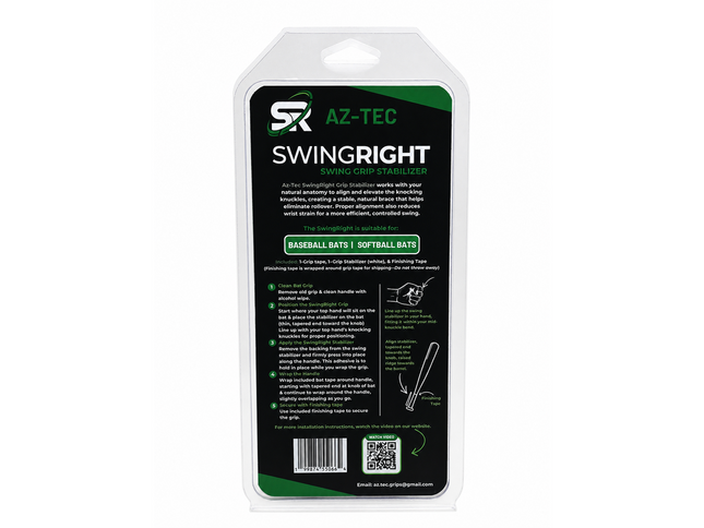 SwingRight Grip Insert back of package